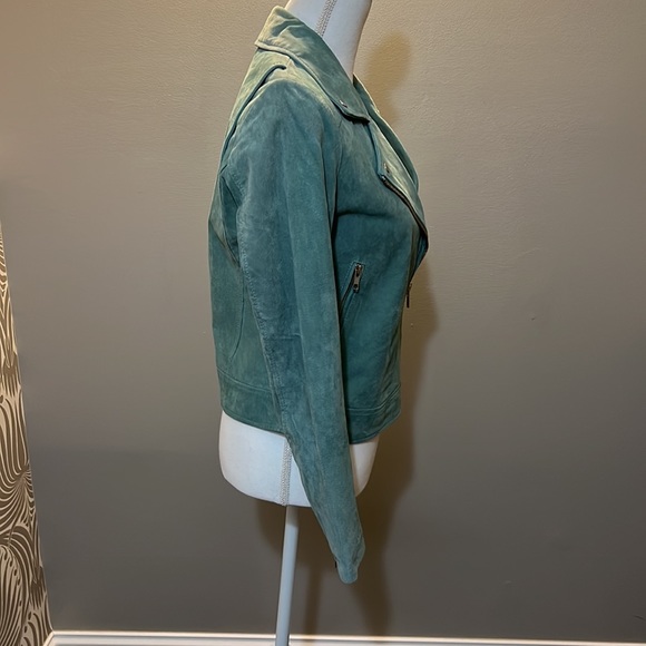 Current Air genuine suede leather motorcycle jacket - Picture 2 of 6